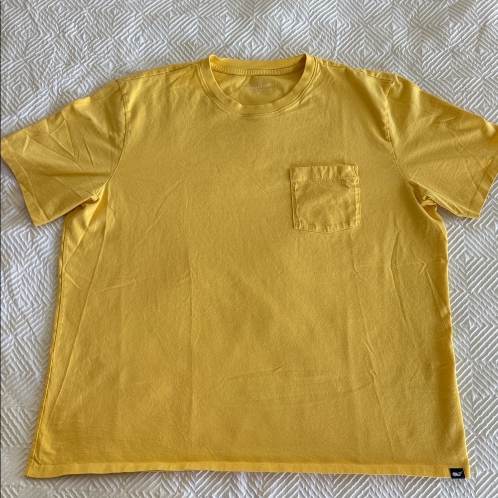 Vineyard Vines Yellow Pocket Tee